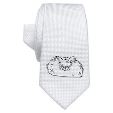 Weiße Krawatte/Krawatte 'Angora Hase' mit Geschenkbox (AT00003634)