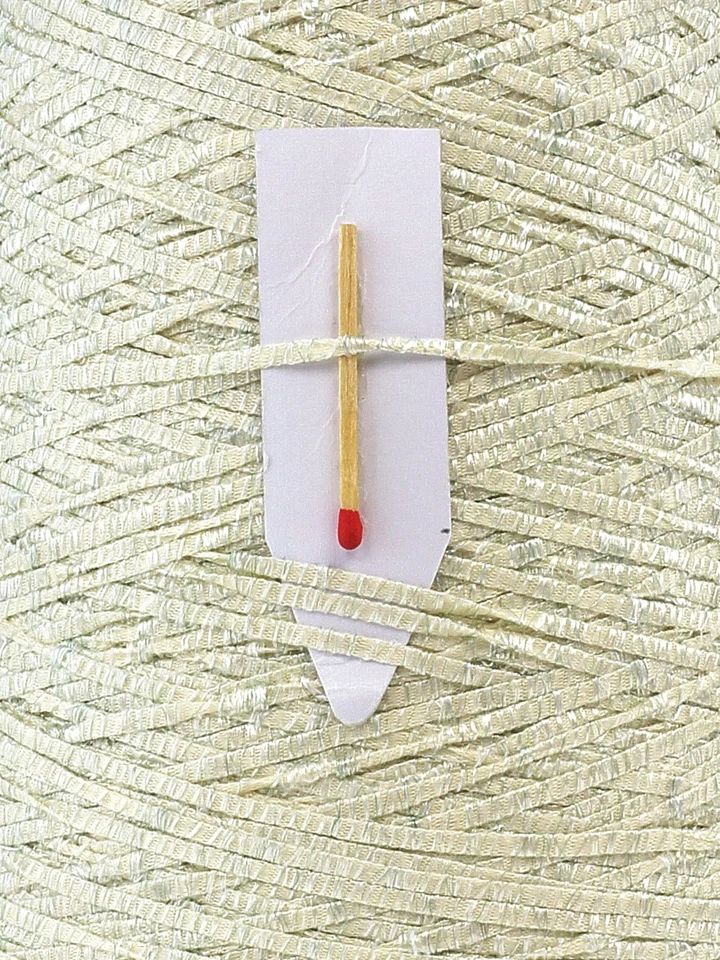 29,50 €/kg Konengarn * Bändchengarn 73% Baumwolle * Effekt * Alabaster * Nm 1,9  - Bild 3 von 3