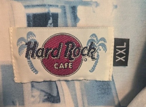 Hard Rock Cafe Button Up Surf Shirt Men's Size 2XL USA Made Vintage  - Picture 4 of 8