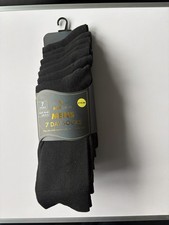 Socksation Mens 7 Days Socks Pack 7 Pairs Uk 6-11 Black Cotton Polyester