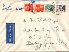 GOLDPATH: Italy cover 1960 to USA airmail CV925_P05