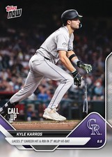 2025 Topps Now Card 533 Kyle Karros 1st Career Hit & RBI  -Free Shipping Always!