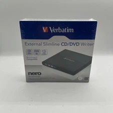 Verbatim 98938 External Slimline CD/DVD Writer USB 2.0 NEW