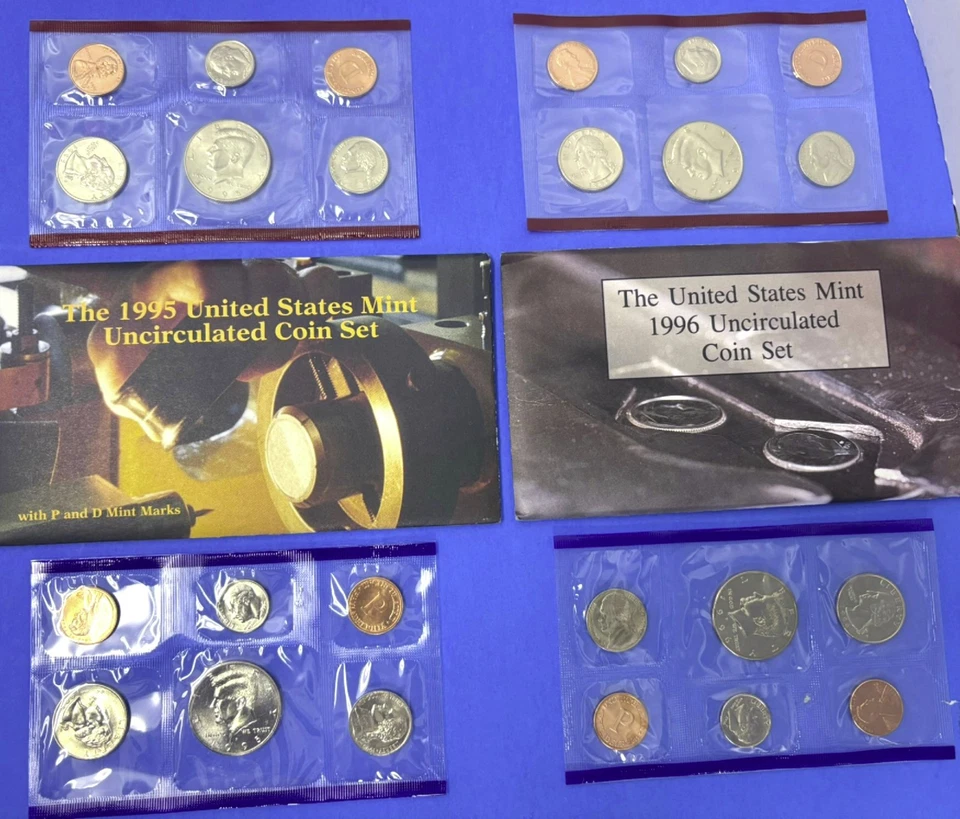 Lot of 4 US Mint Uncirculated Coin Sets 1993, 1994, 1995, 1996 both P and D - Image 3 of 3