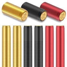 PVC Heat Shrink Capsules, 120 Pieces Wine Shrink Wrap Caps, 3 Color Wine Bott...
