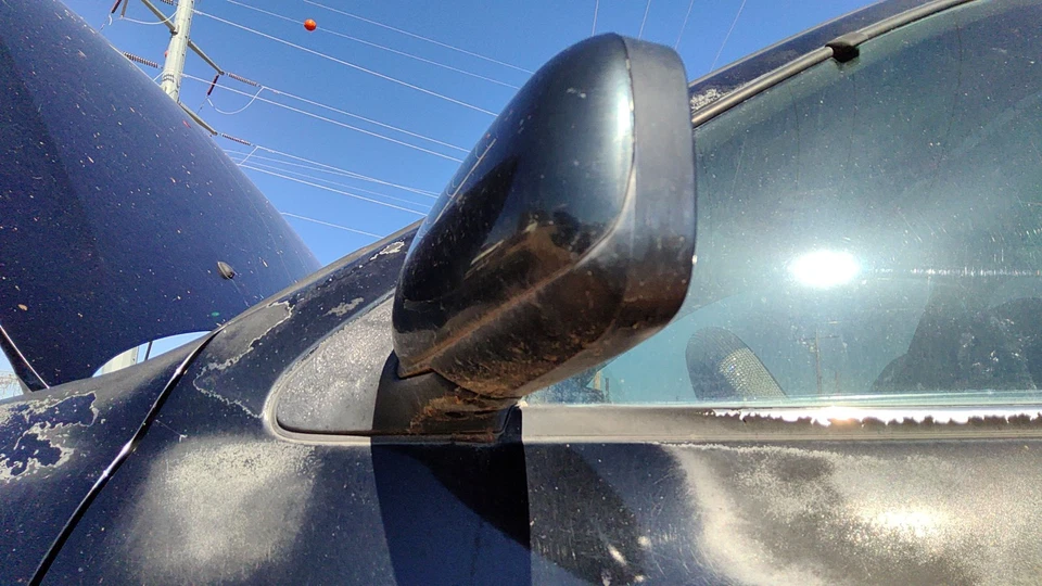 Espejo retrovisor lateral izquierdo Infiniti G20 2002 montado en la puerta OEM KH3 negro 963027j105 Foto 3 de 3