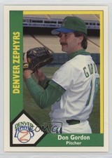 1990 CMC AAA Denver Zephyrs Green Back Don Gordon #18 0q3