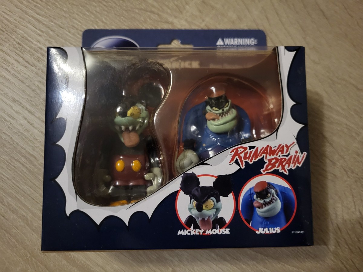 Medicom Toy 100% Kubrick Disney Runaway Brain Mickey Mouse and 