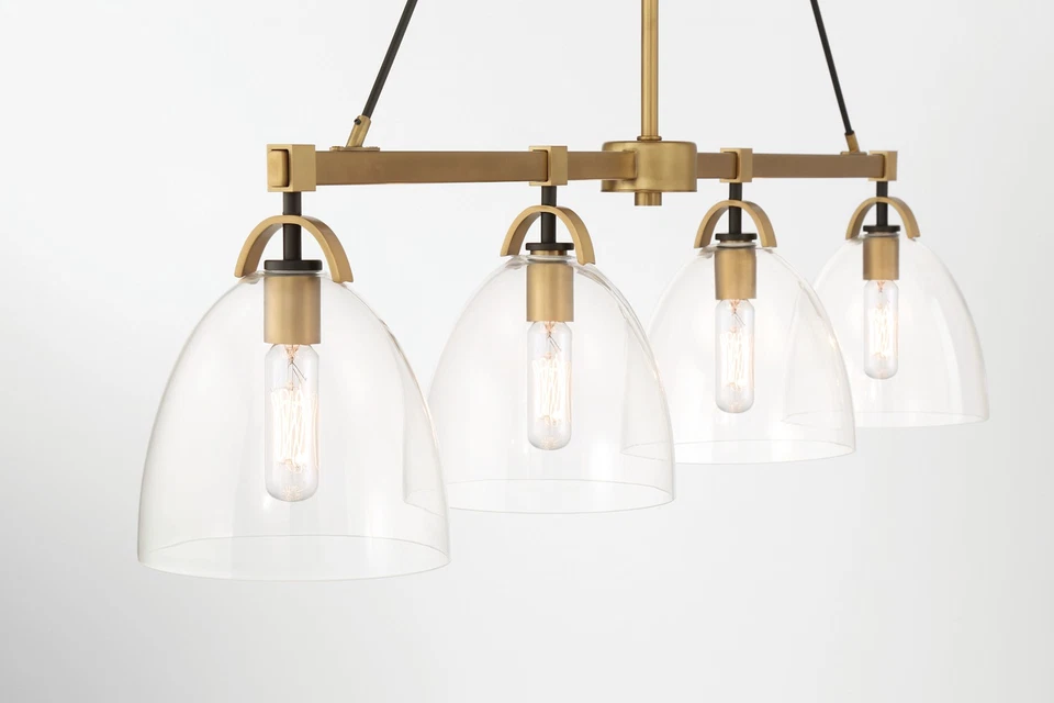 Lámpara de araña lineal Minka Lavery 5717 Sommersby 4 luces 46" L - latón legado / Foto 4 de 4