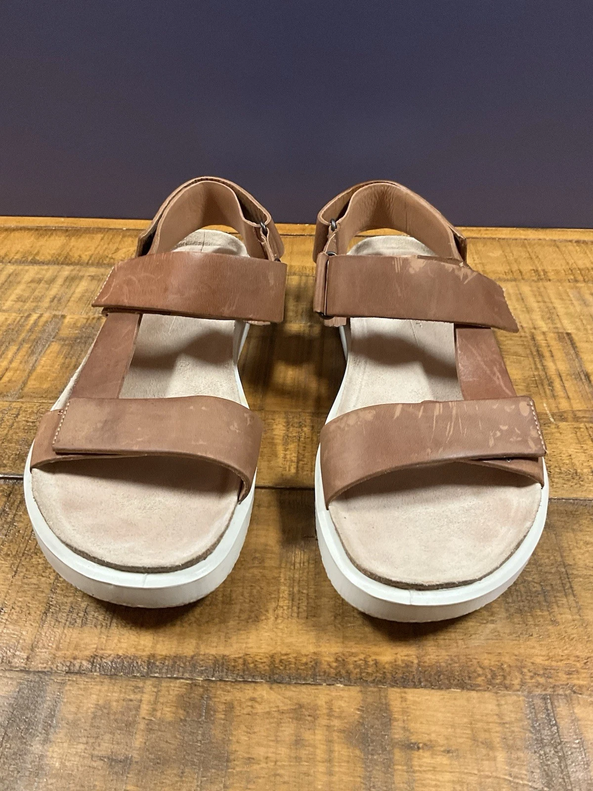 Sandalo uomo ECCO Corksphere piatto pelle cashmere 271814 01291 euro taglia 46 US 12