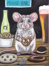 Mouse Original Painting-Whimsical
