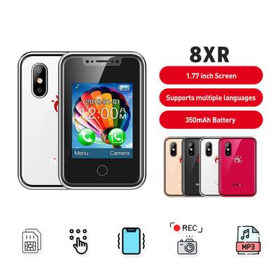 8XR Mini Super Small Mobile Phone 1.77 inch Touchscreen 2G GSM Single SIM Card