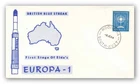 Europa 1 rocket F1 first flight Woomera/Australia cover 5.6.1964 rare - 12563