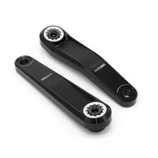 Buzz Bar Ebike Cranks - Left Offset Square Drive 160mm - Black-Silver V3.1