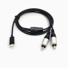 1M/3FT RCA For iPhone to 2RCA Splitter Audio Cord Sound Hi-Fi RCA Y Adapter
