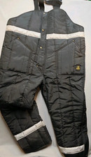 RefrigiWear High Bibs Mens 5X Tall Black w/Reflective Bands Pockets Made In USA