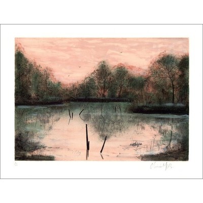 MAS Olivier - Original Lithograph ''L'etang'' 50x65cm