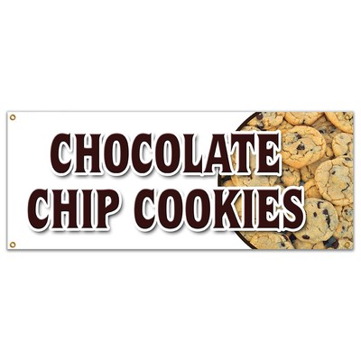 CHOCOLATE CHIP COOKIES�BANNER SIGN fresh baked bakery big huge warm