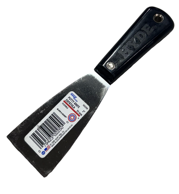 #ad HYDE Tools 2quot; Flexible Putty Knife Trowel Black amp; Silver 02550 $7.99