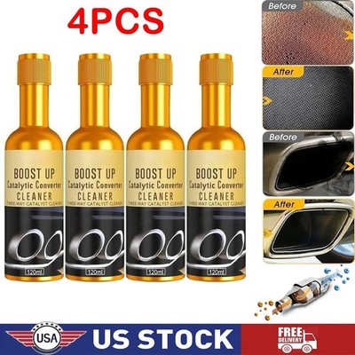 4Pcs Boost Up Vehicle Engine Catalytic Converter Cleaner Multipurpose Deep Clean