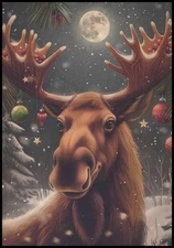 Greeting Card - Moose - Angi Sullins And Silas Toball - Christmas CL117