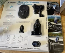 Atomi Qi2 Wireless Car Charging Kit, Three Mounting Options