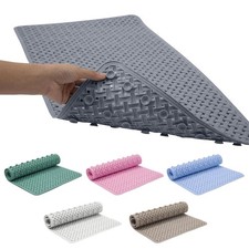 Bath Mat Non Slip   36x70cm Bathtub for 27.5" x 14" Rectangular , Grey