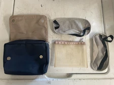 Delta Airlines Business Class Blue Amenity Travel Kit Cosmetic Pouch Eye Masks