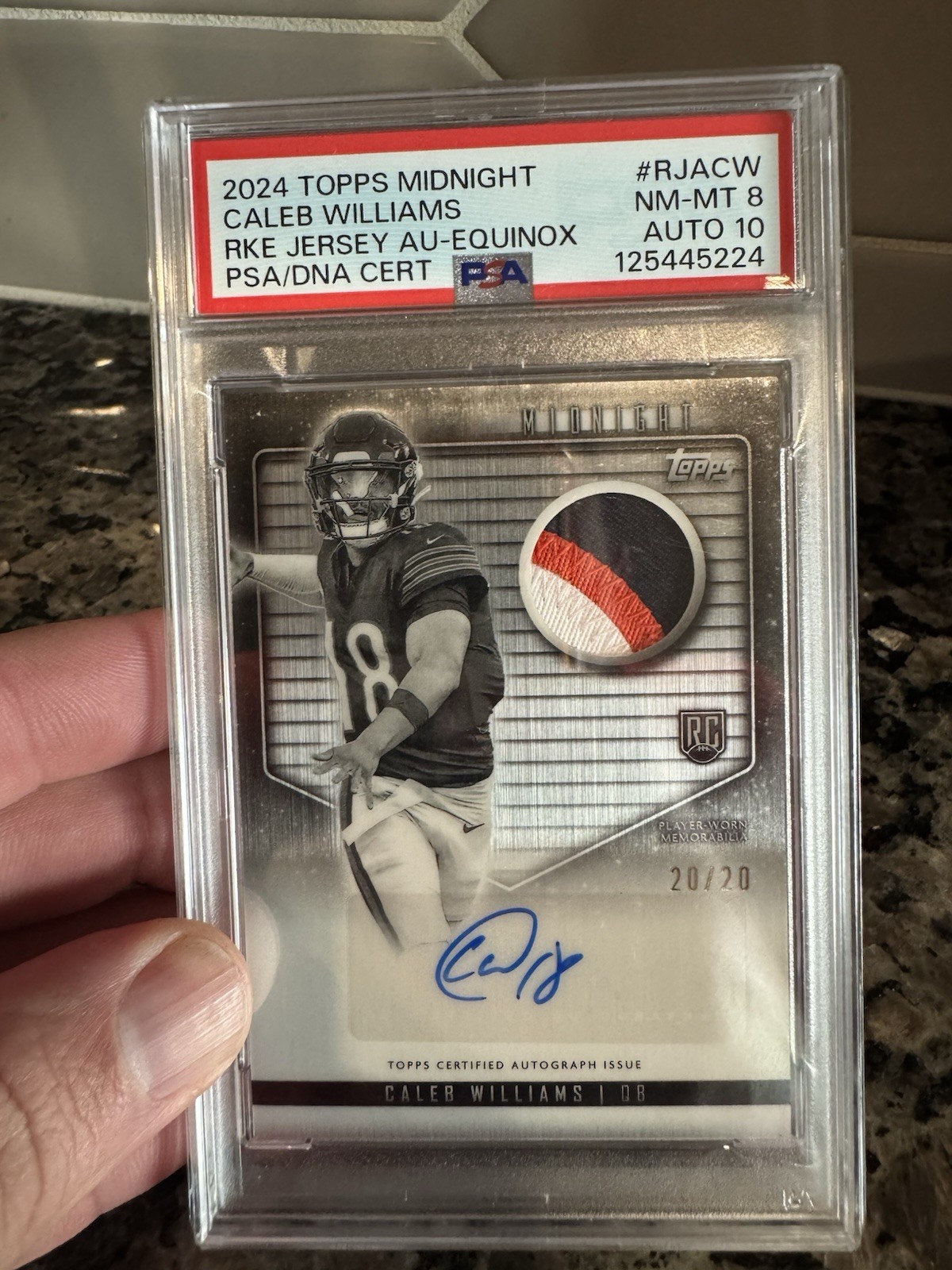 Caleb Williams Topps Midnight Rookie Jersey Autographs #RJACW Equinox