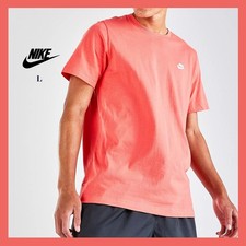 NWT - Nike Men's Classic Tee Sportswear Club T-Shirt Ember Orange Sz L - 30