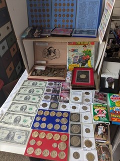 Huge Junk Drawer Lot Silver Coins Proof Sets Silver Ike Dollar Collectables
