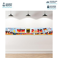 FußBall WM Banner Deko Deutschland Fanartikel 270X40Cm Nationalmannschaft