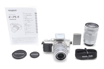 【NearMINT】OLYMPUS PEN Lite E-PL5 Digital Camera 14-42mm & ED 40-150mm lens Japan