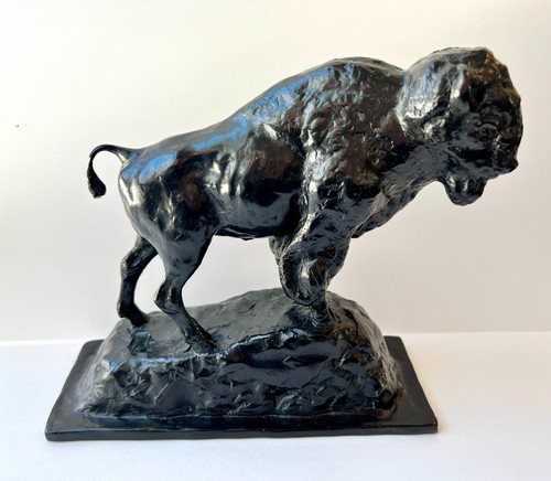 Big Medicine American Bison Buffalo Bronze Sculpture Mike Barlow 9 inch 13/100