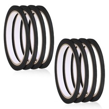 8 Rolls 1/8 Inch Pinstripe Masking Tape Black Painters Tape Thin Line for Pai...