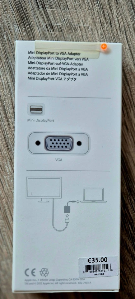 Mini DisplayPort to VGA Adapter Apple, neu - Bild 2 von 3