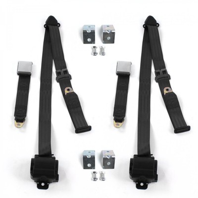  1966 -1967 Airplane 3pt BK Seat Kit w/Brackets-2 Belts