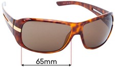 SFx Replacement Sunglass Lenses fits Prada SPR15H - 65mm Wide