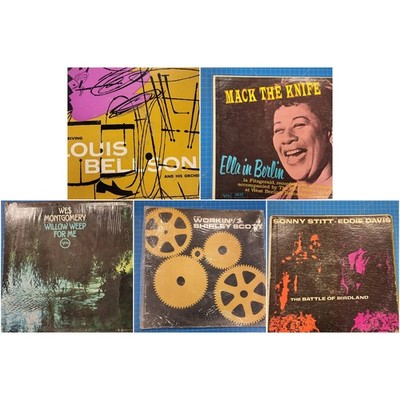 Lot of 5 Jazz Vinyl Records LP Ella Fitzgerald Wes Montgomery Louis Bellson