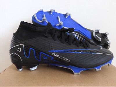 Nike Zoom Mercurial Superfly 9 Academy Fg / Mg Black-Blue Sz 7.5 [DJ5625-040]