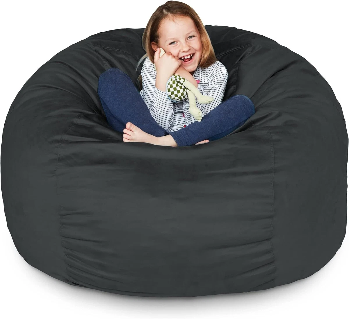 Lumaland Luxurious 3ft Bean Bag Chair with Microsuede Cover 3