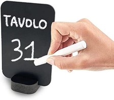 6 Segnaprezzi Mini Lavagna in Forex Nero 7x10 oppure 10x15 cm Ardesia Segnaposto