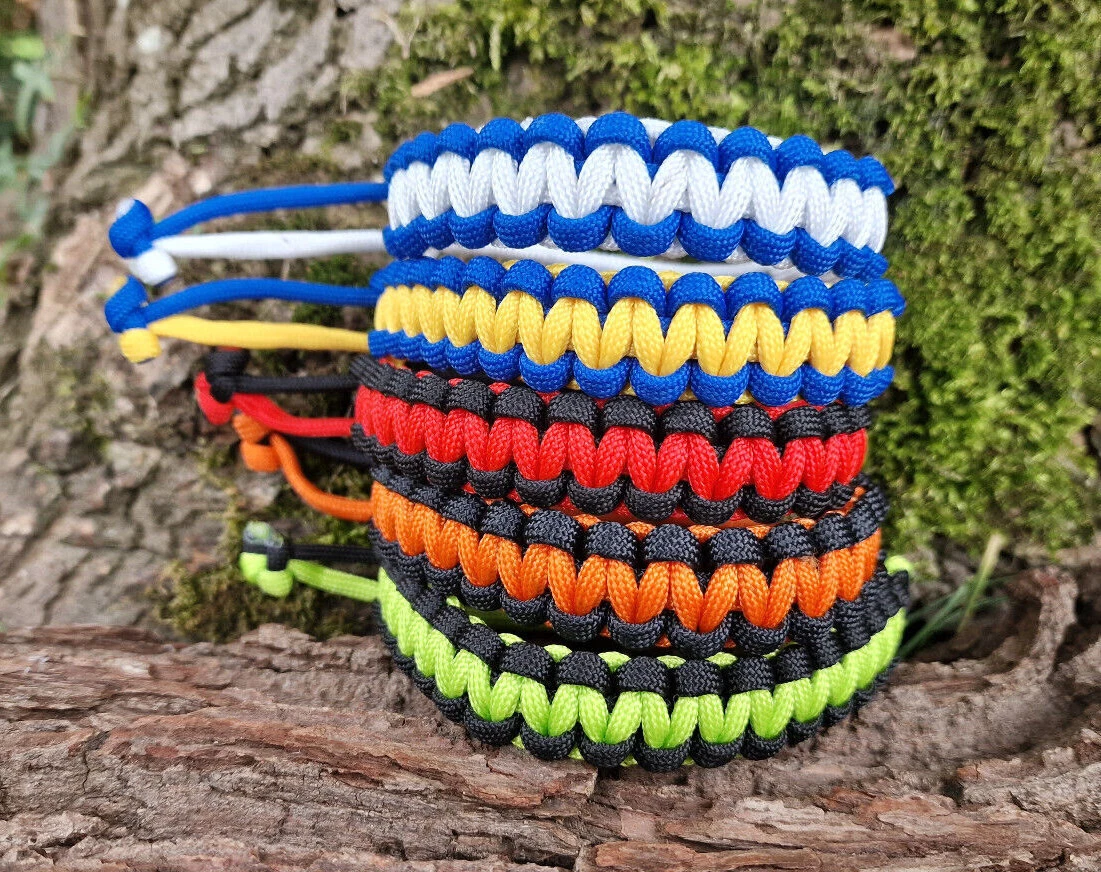 ADJUSTABLE PARACORD BRACELET SURVIVAL PREPPING MILITARY UK DofE