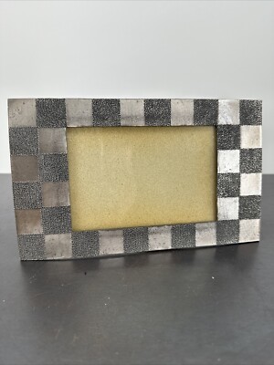 Vintage Modulus Metal Picture Frame Signed On Back Holds 5 X 3.5 Picture
