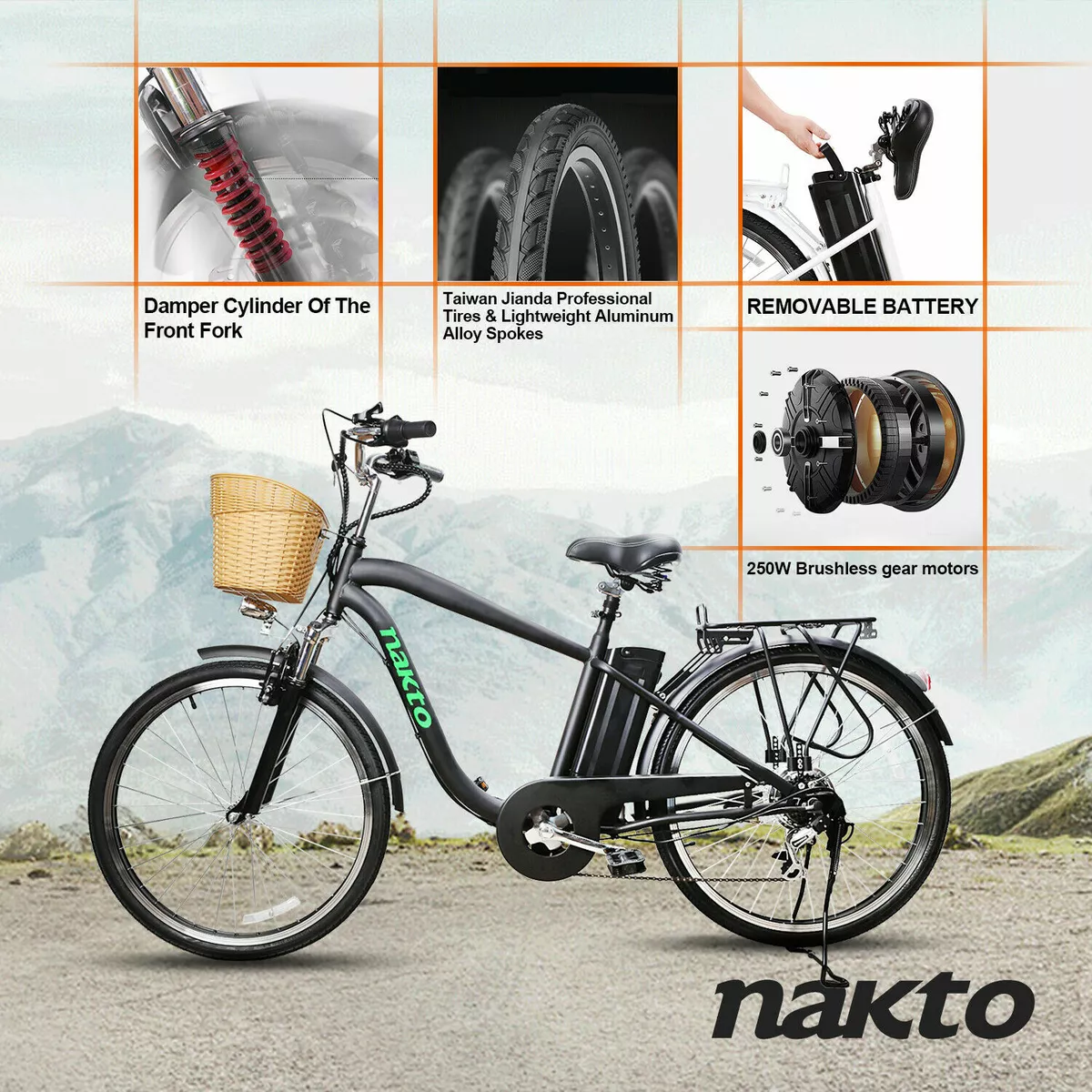 Nakto 26 online city electric bicycle