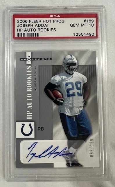 Joseph Addai Fleer Hot Prospects #169 HP Auto Rookies