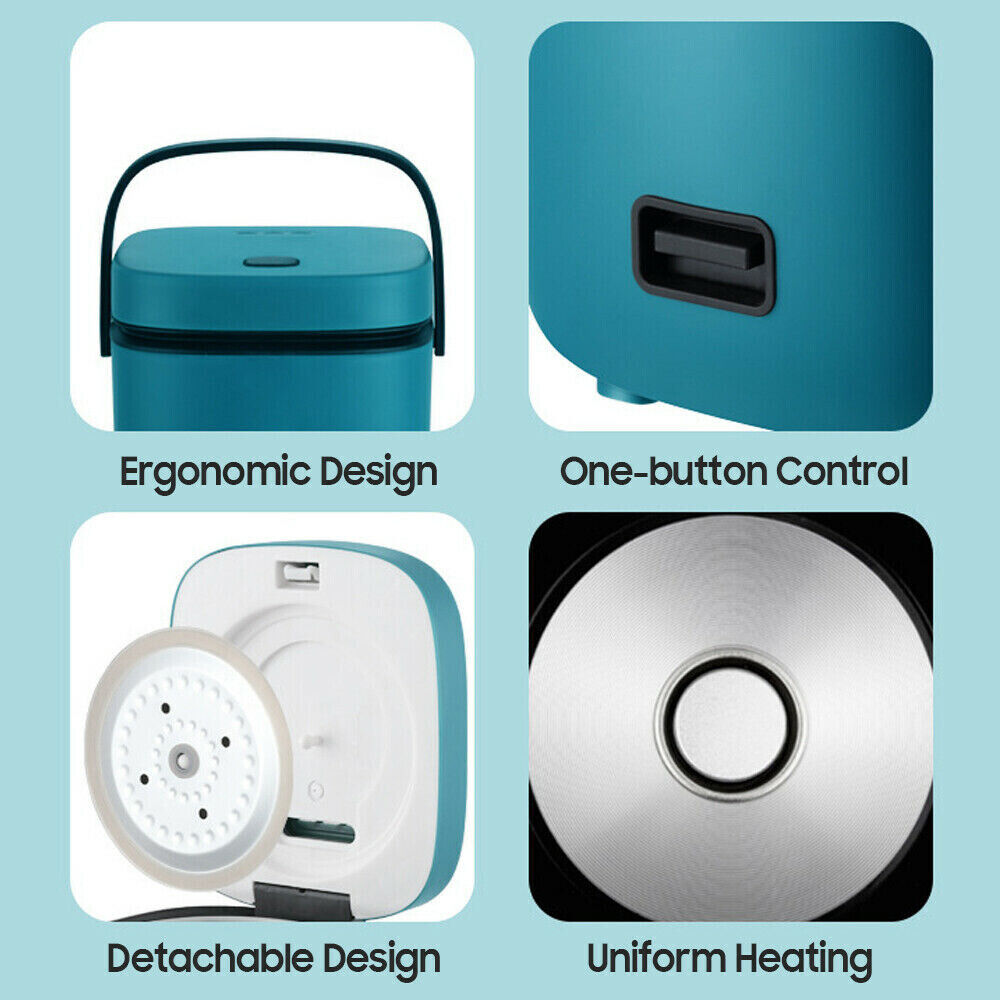 1.2L Mini Rice Cooker Travel Small Nonstick Pot Cooking Soup Rice