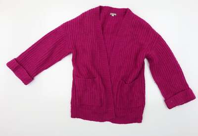 Vertbaudet Damen Rosa Rundhals Acrylmischung Cardigan Größe 12