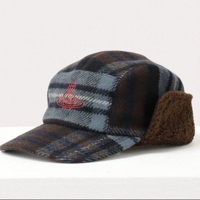 ヴィヴィアンウエストウッドTARTAN BOA MIXバケットハット
