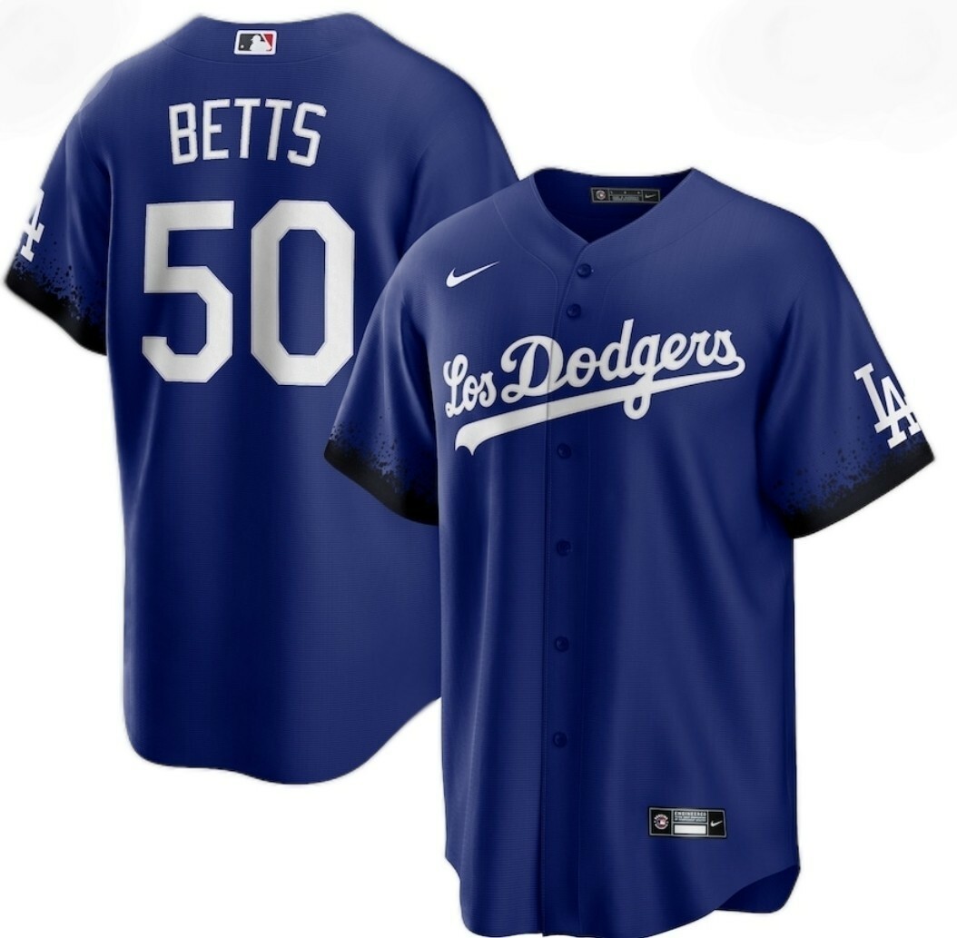 Nike Los Angeles Dodgers Betts 50 ボーイズXL Nike Los Angeles Dodgers City Connect Mookie Betts Jersey Men's XL